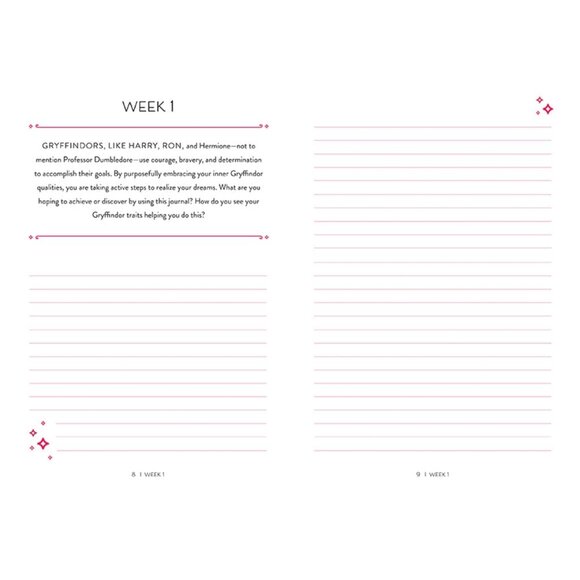 New Harry Potter Courage Guided Gryffindor Journal - Picture 4 of 8